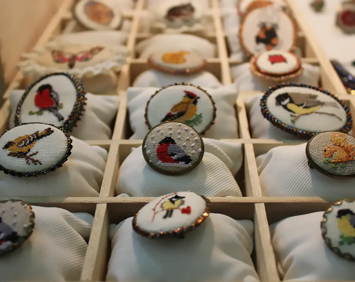 брошь ручной работы