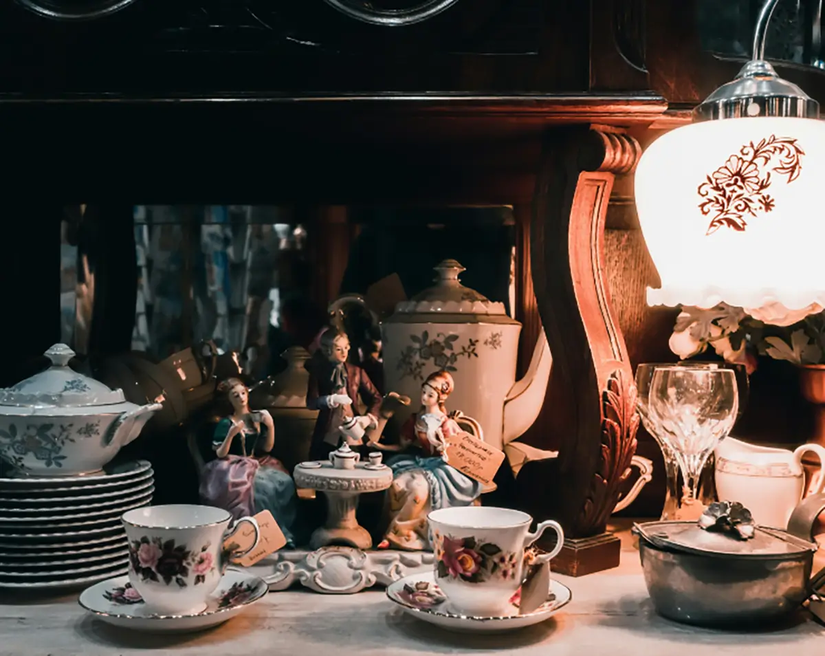 винтажные фарфоровые чайные пары